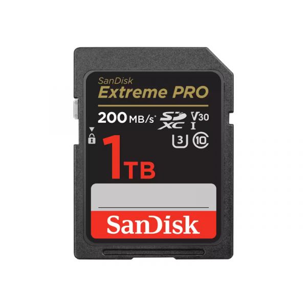SANDISK 121599, SDXC EXTREME PRO KÁRTYA 1TB, 200/140 MB/s , UHS-I, Class 10, U3, V30